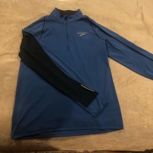 Brooks Mens Medium Blue Quarter Zip